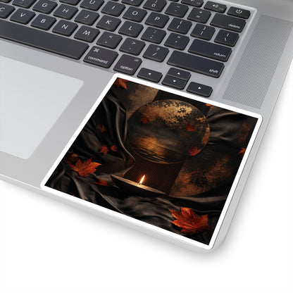 Candlelight Silk Drape Sticker - Dark Japandi Kanso