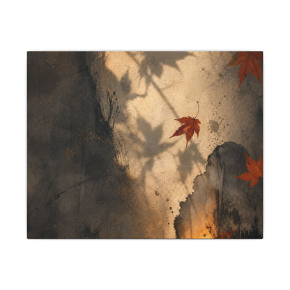 Shadow Play Texture Canvas Art | Neutral Japandi Art