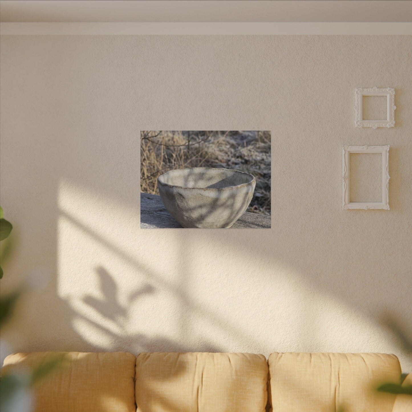 Dappled Ceramic Bowl Canvas Art - Japandi Fukinsei