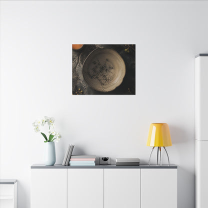 Ceramic Bowl Spring Canvas Art | Japandi Earthy Design