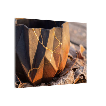 Paper Fold Gold Repair Canvas Art | Philosophical Kintsugi Art