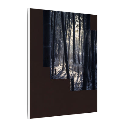 Bamboo Grove Canvas Art | Winter Dark Japandi Moody Minimal Art