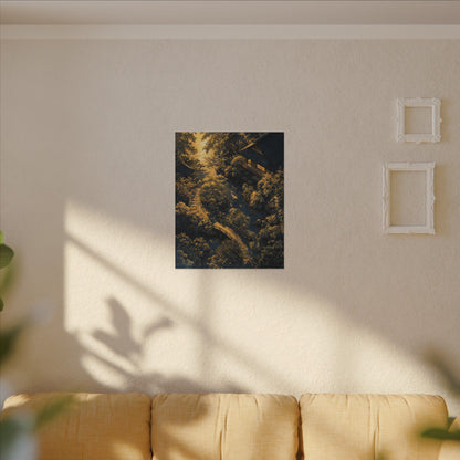 Contemplative Moonlit Garden Canvas Art - Ukiyo E Inspired Zen