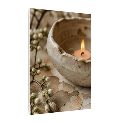 Kanso Ceramic Bowl Canvas Art - Japandi Watercolor