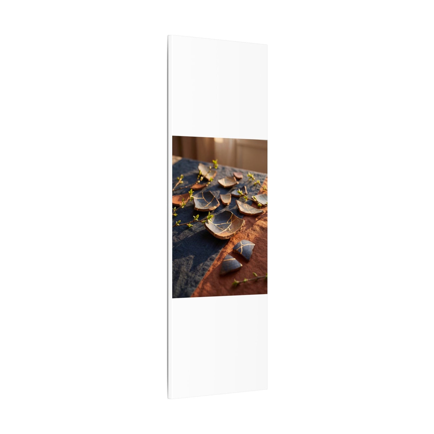 Spring Broken Pottery Gold Vein Canvas Art | Philosophical Decor