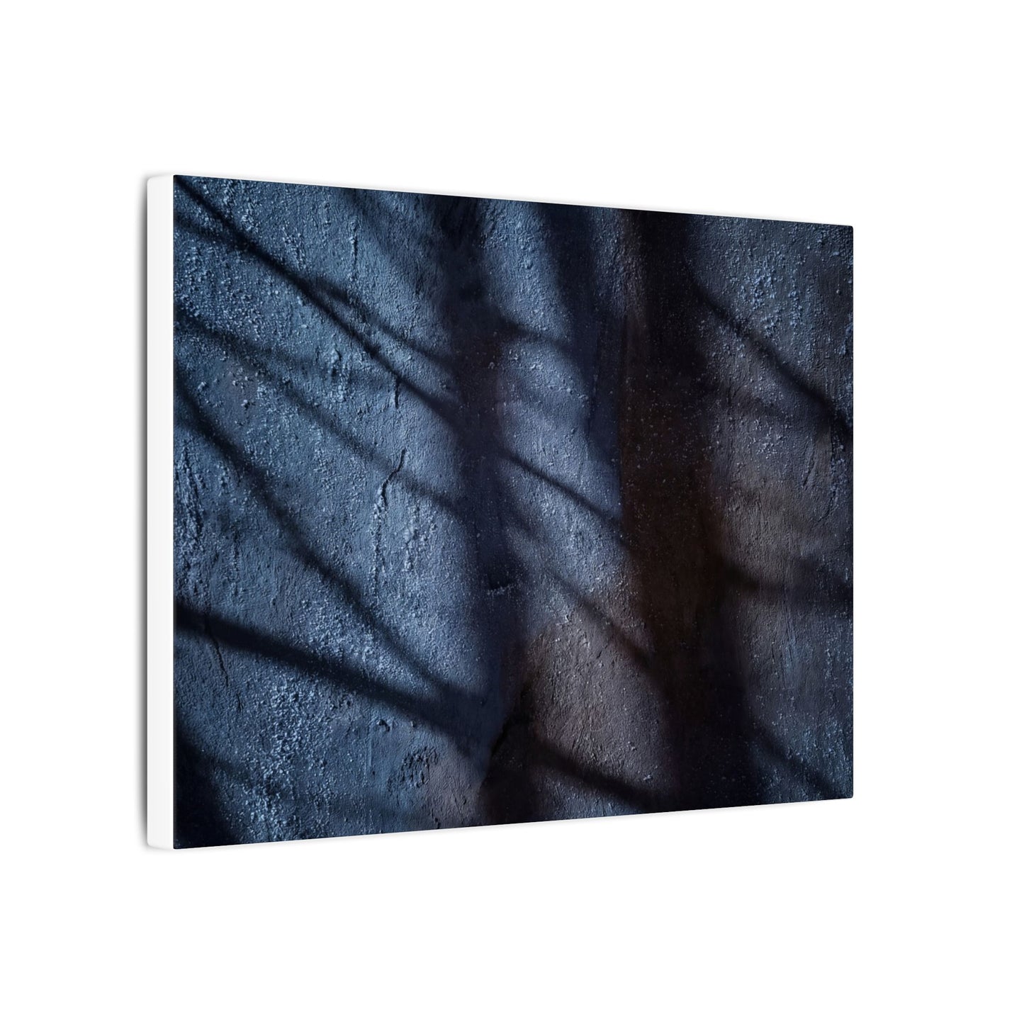 Dark Japandi Shadow Play in Moonlight | Moody Minimal Canvas Art