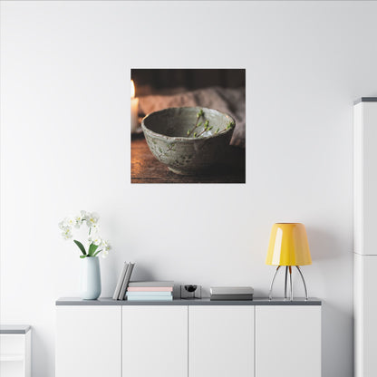 Ceramic Bowl Spring Canvas Art | Japandi Neutral Design