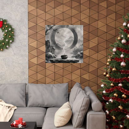 Dappled Incense Smoke Wall Art Print - Zen Seijaku