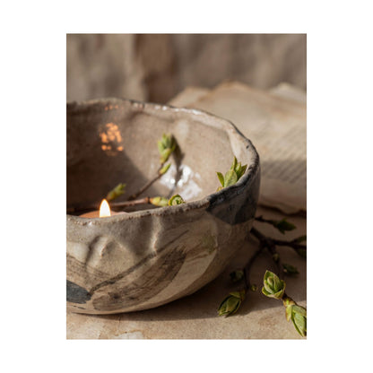Ceramic Bowl Spring Wall Art Print | Japandi Neutral Design