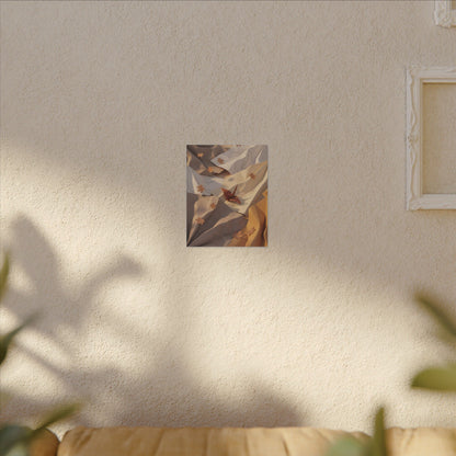 Autumn Paper Fold Minimal Line Canvas Art | Cozy Decor