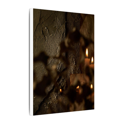 Shadow Play Dark Texture Canvas Art | Moody Dark Japandi Art