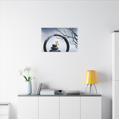 River Stones Spring Canvas Art | Zen Peaceful Design