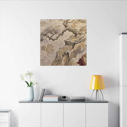 Pine Tree Canvas Art | Winter Japandi Japanese Pattern Art