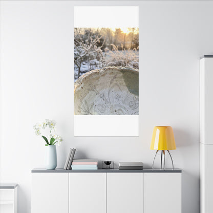 Ceramic Bowl Canvas Art | Winter Japandi Minimal Line Art