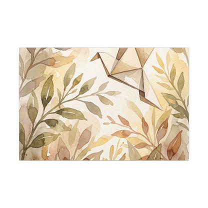 Fukinsei Paper Fold Canvas Art - Japandi Watercolor