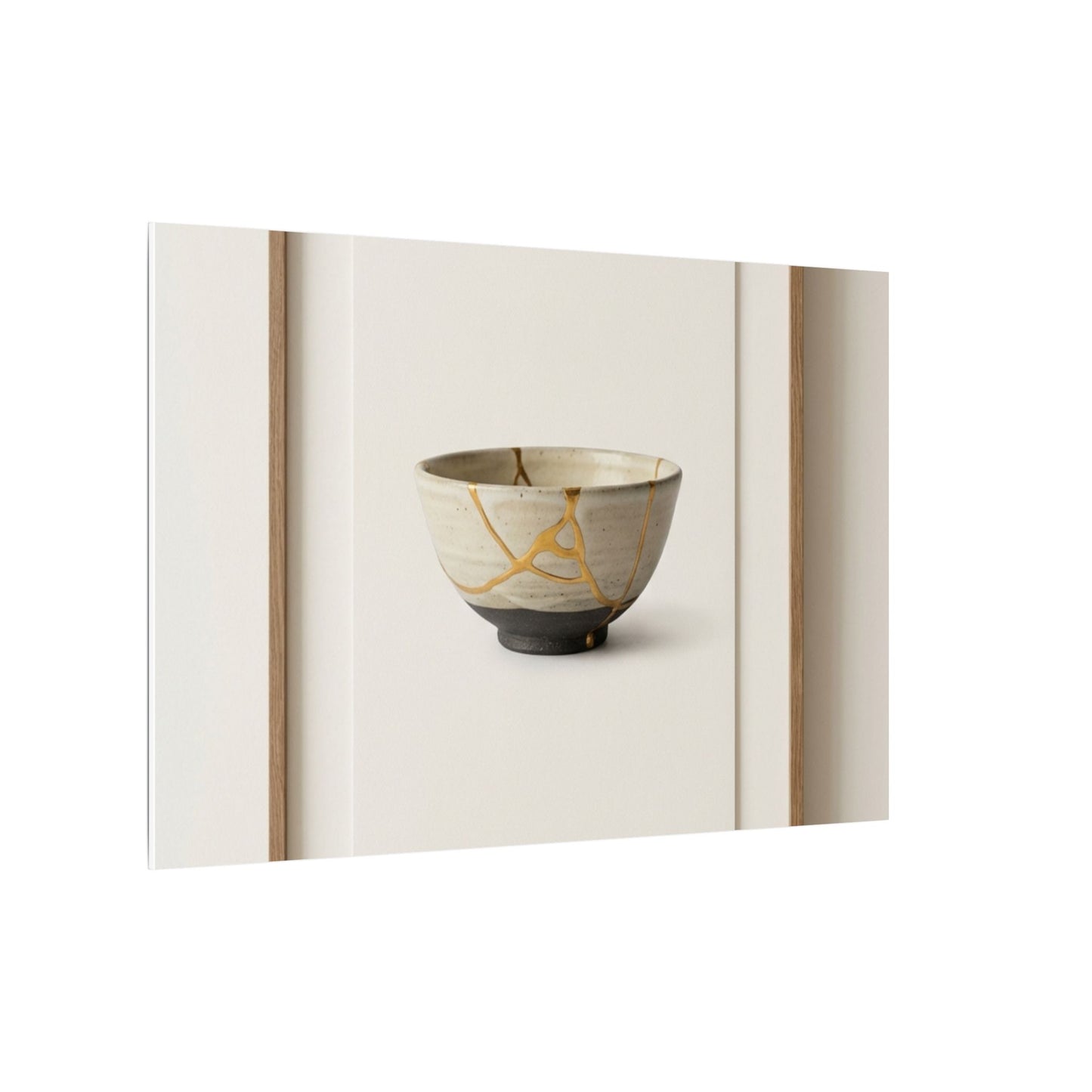Kintsugi Charcoal Canvas Art