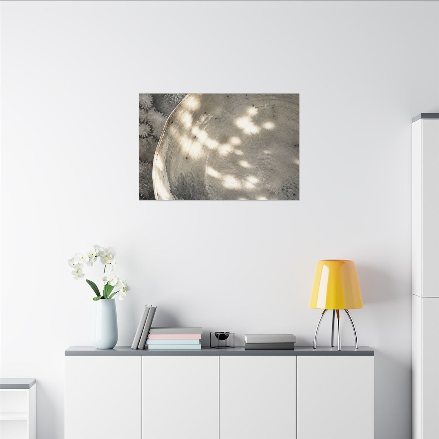 Ceramic Bowl Watercolor Canvas Art | Warm Japandi Art