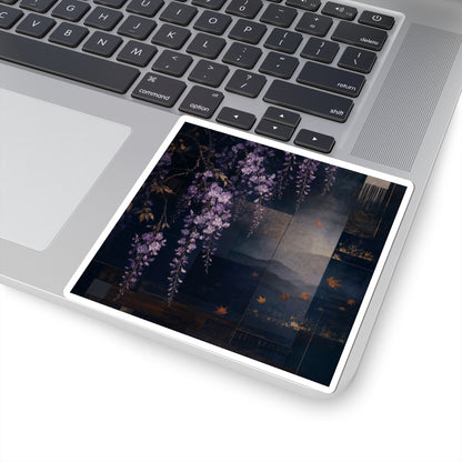 Moody Wisteria Sticker - Moody Minimal Dark Japandi