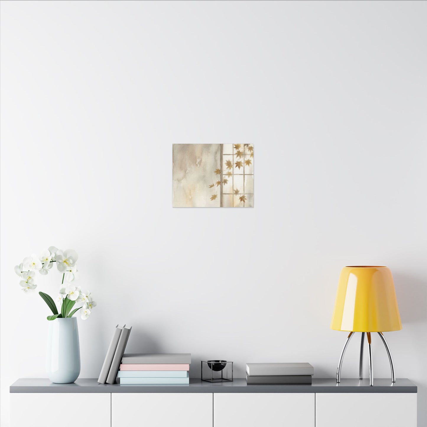 Warm Shoji Screen Canvas Art - Watercolor Japandi