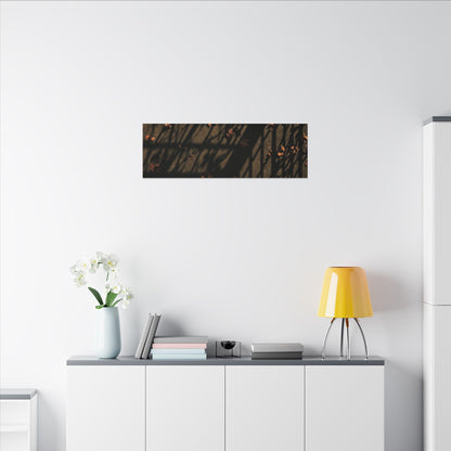 Shadow Play Canvas Art | Autumn Dark Japandi Moody Minimal Art