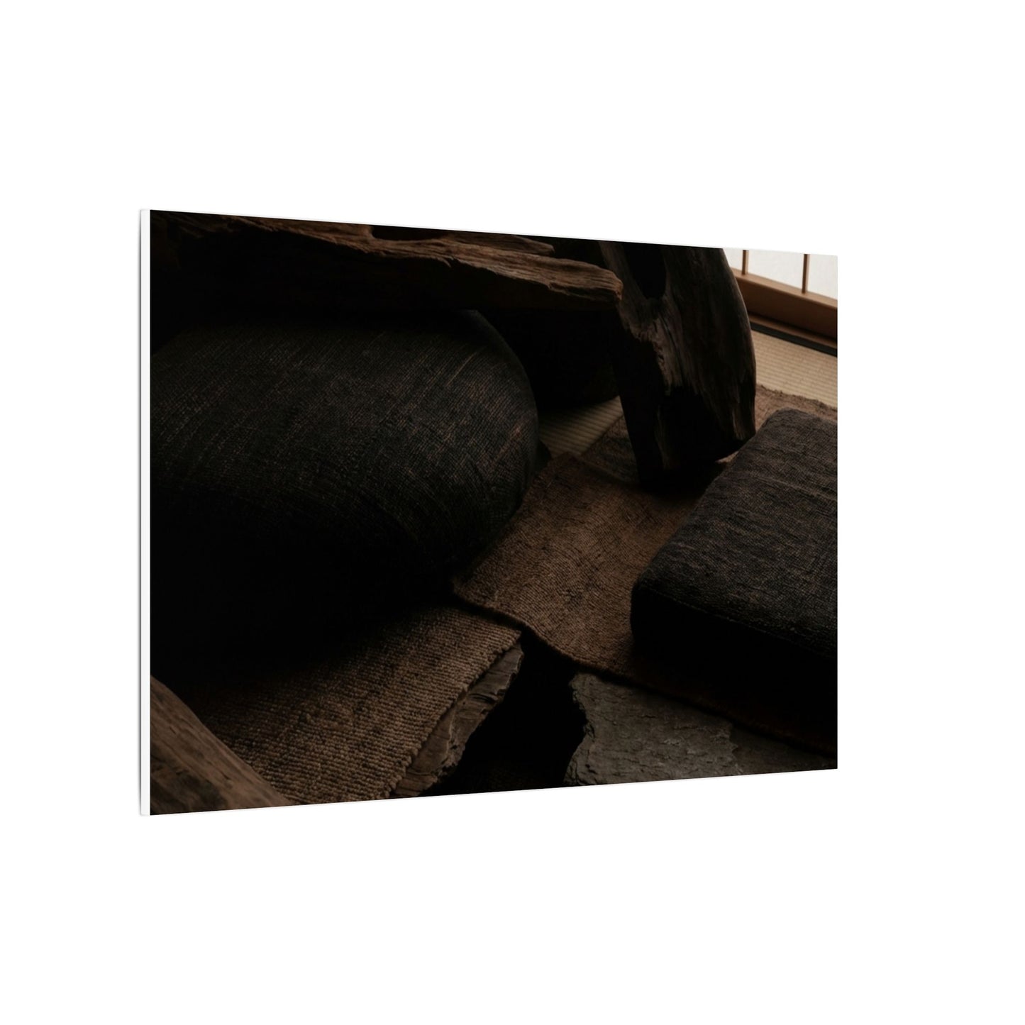 Dark Japandi Shadow Zen Canvas Art