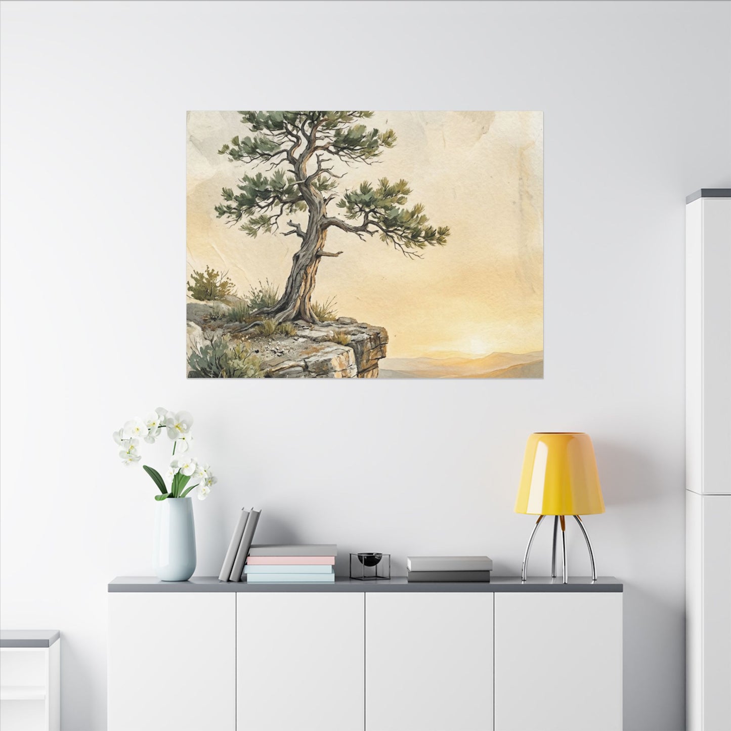 Pine Tree Canvas Art | Summer Japandi Texture Art