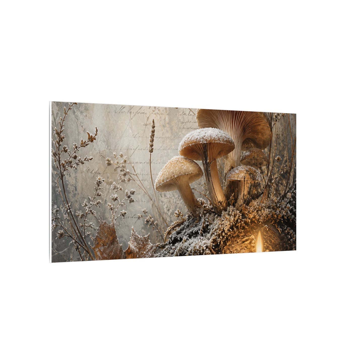 Wild Mushrooms Texture Canvas Art | Elegant Japandi Art