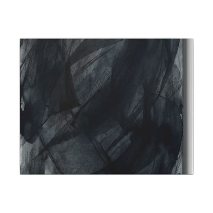 Deep Tones Dark Japandi Charcoal Canvas Art | Deep Tones Charcoal Ink Art Print