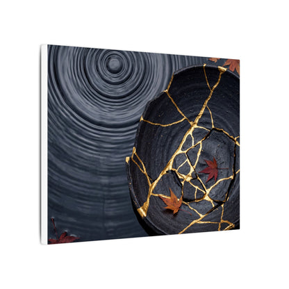 Philosophical Water Ripple Canvas Art - Gold Repair Kintsugi