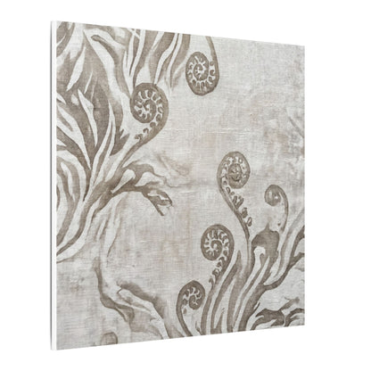 Japandi Fern Unfurling in Overcast | Japanese Pattern Canvas Art