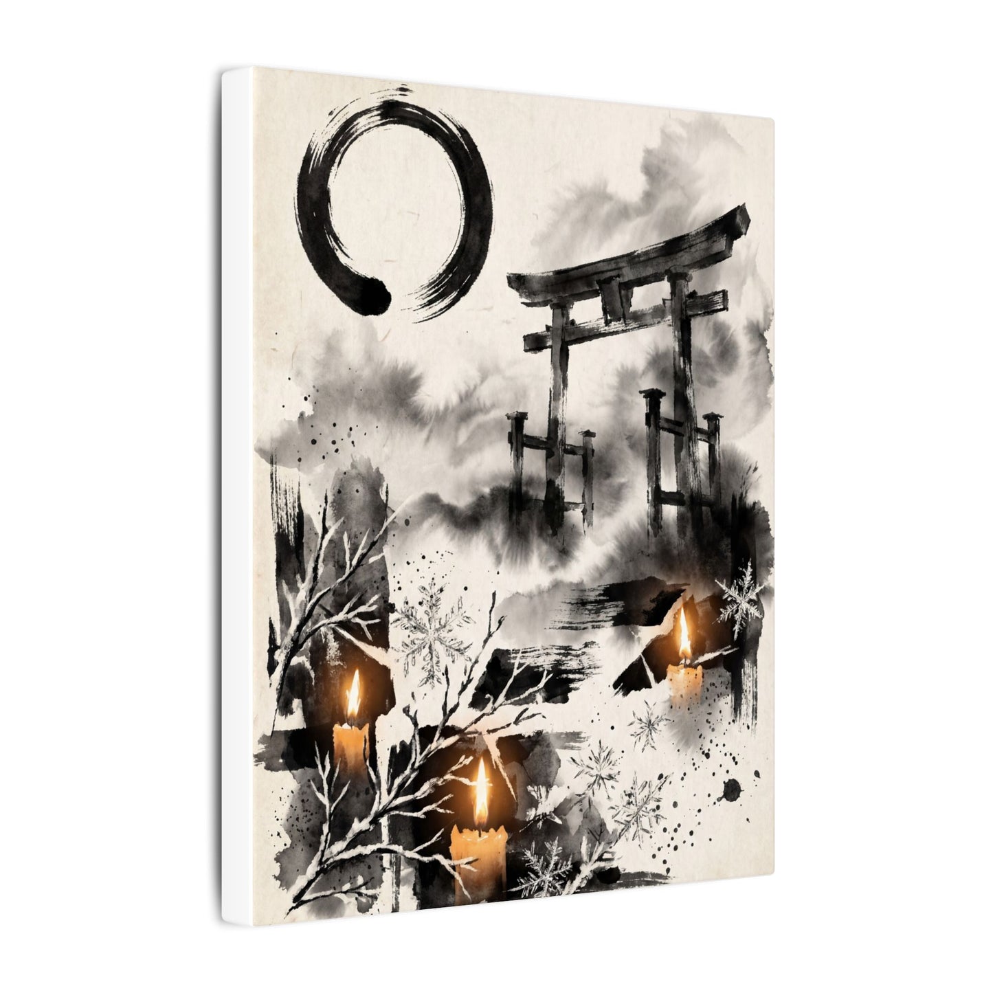 Candlelight Torii Gate Canvas Art - Zen Datsuzoku