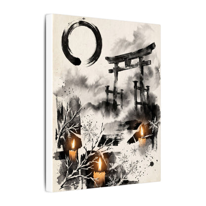 Candlelight Torii Gate Canvas Art - Zen Datsuzoku