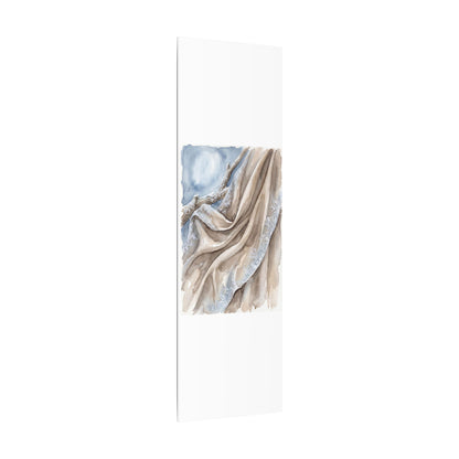 Silk Drape Winter Canvas Art | Japandi Cozy Design