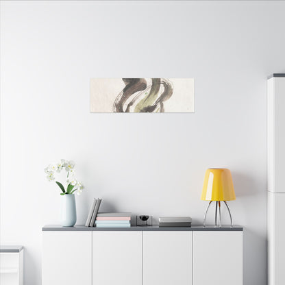 Ink Brushstroke Canvas Art | Spring Japandi Japanese Pattern Art