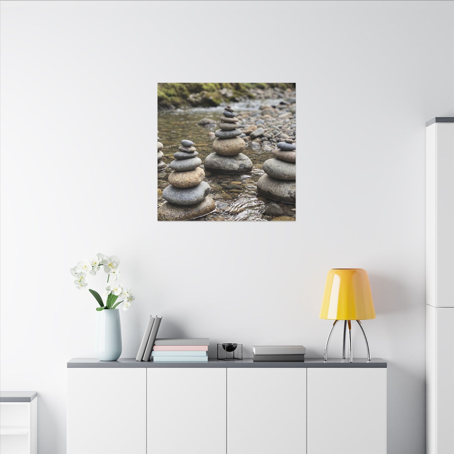 Bamboo Grove Winter Canvas Art | Zen Serene Design