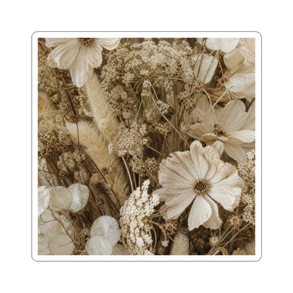 Summer Dried Flowers Minimal Line Sticker | Neutral Decor