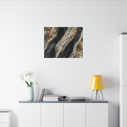 Silk Drape Winter Canvas Art | Japandi Cozy Design