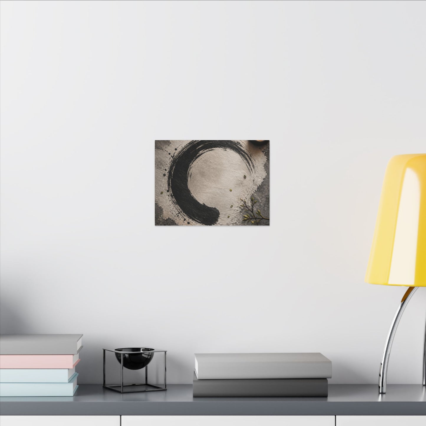 Candlelight Ink Brushstroke Canvas Art - Zen Ma