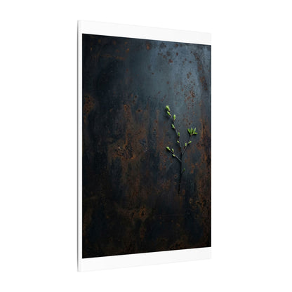 Rust Patina Moody Minimal Canvas Art | Moody Dark Japandi Art