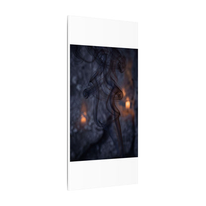 Incense Smoke Winter Canvas Art | Dark Japandi Sophisticated Design
