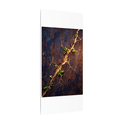 Rust Patina Spring Canvas Art | Kintsugi Resilient Design