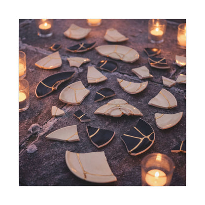Winter Broken Pottery Broken Beauty Canvas Art | Beautiful Decor