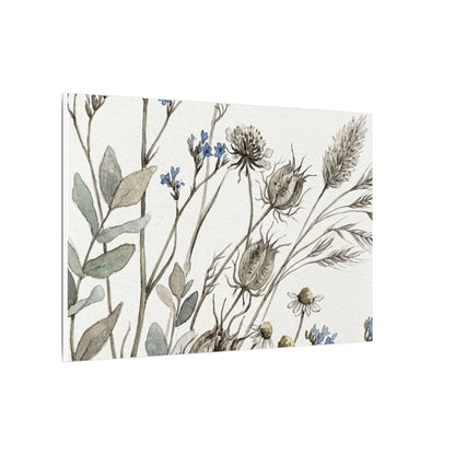 Dried Flowers Canvas Art | Summer Japandi Watercolor Art
