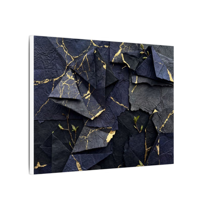 Beautiful Paper Fold Canvas Art - Crackle Gold Kintsugi Art Print