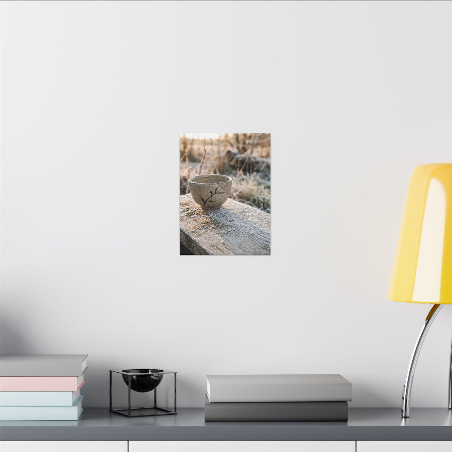 Golden Hour Ceramic Bowl Canvas Art - Japandi Ma