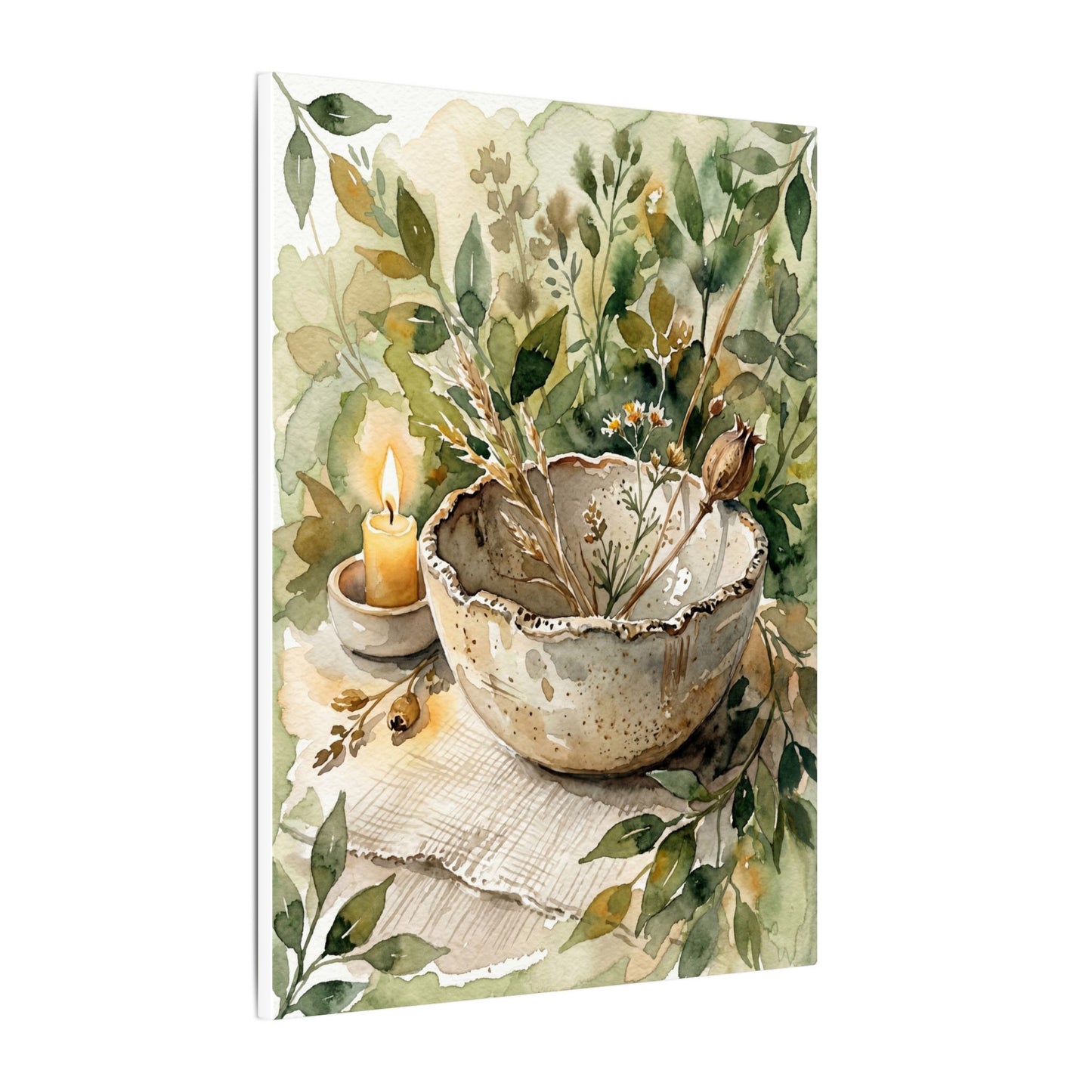 Ceramic Bowl Summer Canvas Art | Japandi Elegant Design