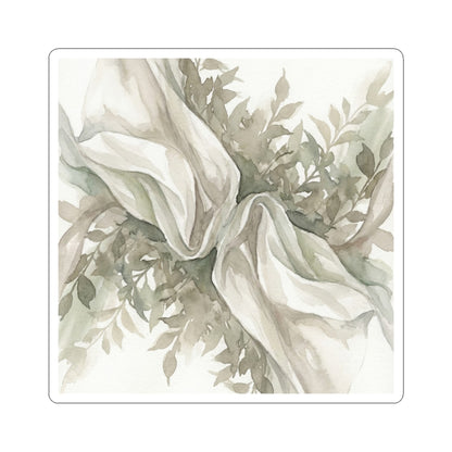 Silk Drape Watercolor Sticker | Cozy Japandi Art Art Print