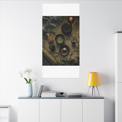 Tea Ceremony Canvas Art | Winter Zen Ukiyo E Inspired Art