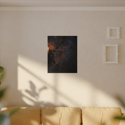 Candlelight Rust Patina Canvas Art - Dark Japandi Ma