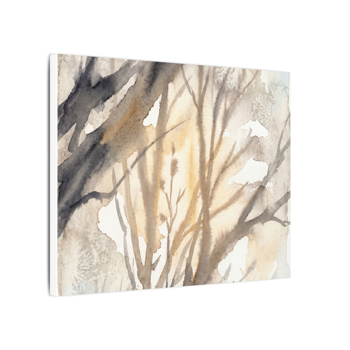 Ma Shadow Play Canvas Art - Japandi Watercolor